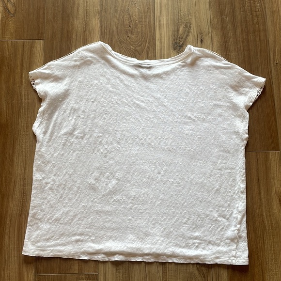 Ann Taylor Cutout Pure Linen Tee - Picture 9 of 10
